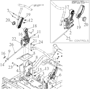 Controls Diagram and Parts List for ZTX4-60KH (47ASAAA8010)(2022) Cub Cadet Lawn Tractor